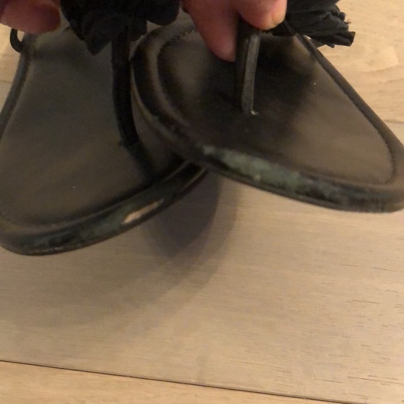 Via Spiga T Strap Black Sandals Size 8.5 - Picture 4 of 4